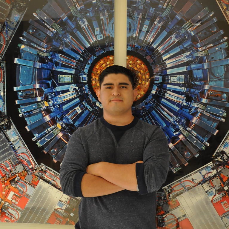 Sergio Garcia of UC Riverside will do research during the winter quarter on a particle detector at the Large Hadron Collider