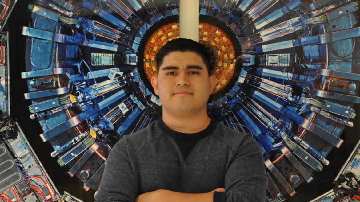 Sergio Garcia of UC Riverside will do research during the winter quarter on a particle detector at the Large Hadron Collider